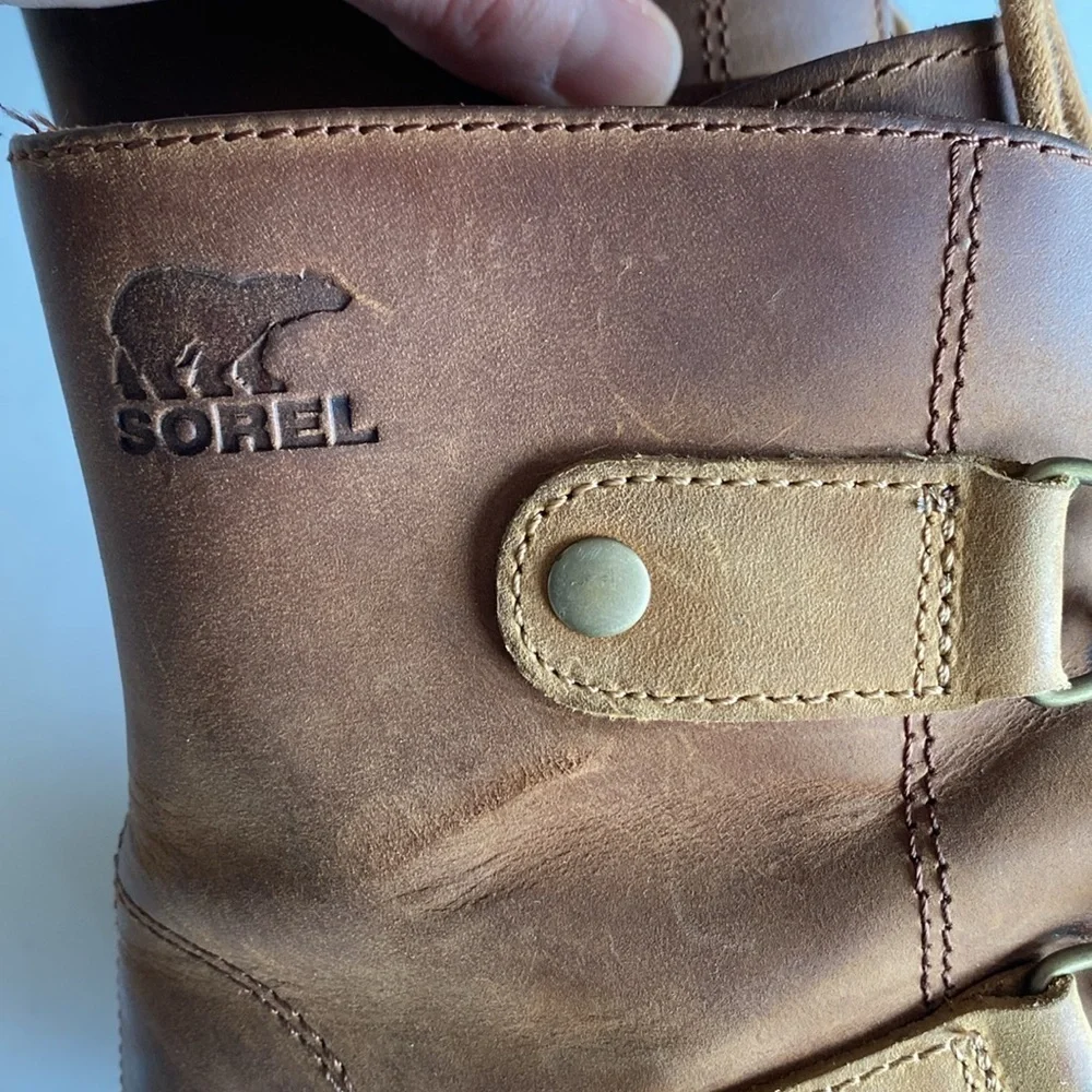Sorel Joan of Arctic boots women’s 8.5 euro 39.5 brown leather VGUC